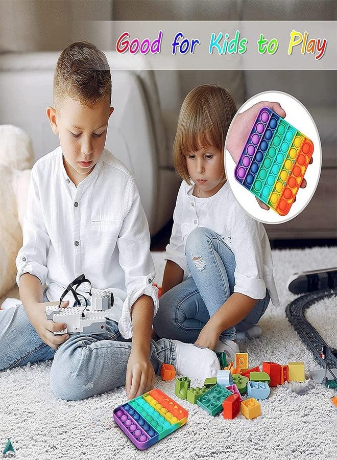 AIMERS Pop Sensory Fidget Toys, 4 Pack Square Squeeze Toys Autism Special Needs Anxiety Stress Relief Fidget Toy for Kids - Image 5